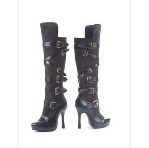 Knee High Black Boots Sz 8